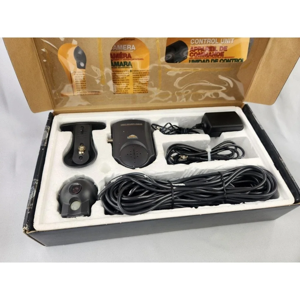 Vintage Rare Video Security OS 100 RCA Camera HOME SENTINEL Box Set Cable Works!